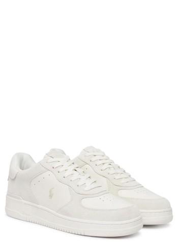 polo ralph lauren sneaker hombre masters crt-sneakers-low top lace - 809p15491001 deckwash white bianco 2