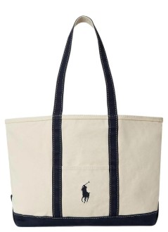 polo ralph lauren tote manpp icn tte m-tote-medium - 405p02124001 cream navy