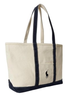 polo ralph lauren tote manpp icn tte m-tote-medium - 405p02124001 cream navy
