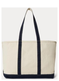 polo ralph lauren tote manpp icn tte m-tote-medium - 405p02124001 cream navy