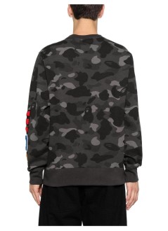 bape sudadera hombre 1st camo college crewneck sweatshirt m - 001swm301009m green