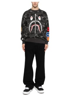 bape sudadera hombre 1st camo college crewneck sweatshirt m - 001swm301009m green