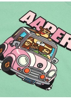 aape by a bathing ape t-shirt manaape theme aaper tee - aaptem1826xxqgre gre