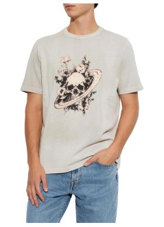 ps camiseta hombre mens regular fit ss tshirt skull floral - m2r220xwp6863 70