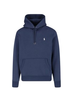 polo ralph lauren sweater manlong sleeve hooded cotton and recycled polyester jumper - 710907092002 aviator navy c1730