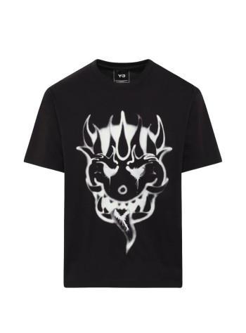 y3 camiseta hombre gfx ss tee - kq8596 black