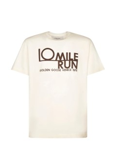 golden goose camiseta hombre journey m's t-shirt regular gauze cotton jersey vintage tre - gmp01220p002621 11560