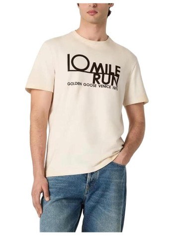golden goose camiseta hombre journey m's t-shirt regular gauze cotton jersey vintage tre - gmp01220p002621 11560 2