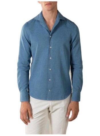 aurélien camiseria hombre denim shirt - 60230602160000 mid blue 2