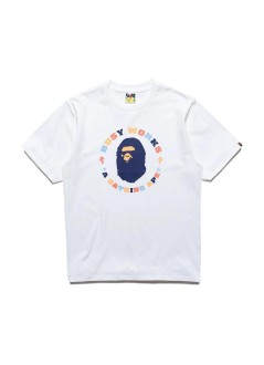 bape camiseta hombre colors busy works sta tee m - 001tem301027m white