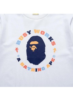 bape camiseta hombre colors busy works sta tee m - 001tem301027m white
