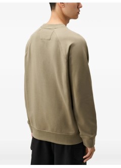 c.p.company sweater mandiagonal raised fleece crewneck logo sweatshirt - 21cmss025a005086w 356