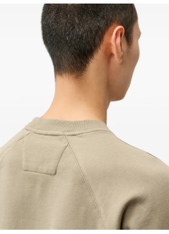 c.p.company sweater mandiagonal raised fleece crewneck logo sweatshirt - 21cmss025a005086w 356