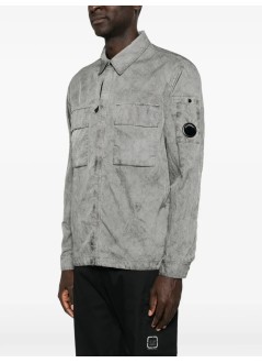 c.p.company outerwear manpanama-r zipped lens overshirt - 21cmos236a110540s r90