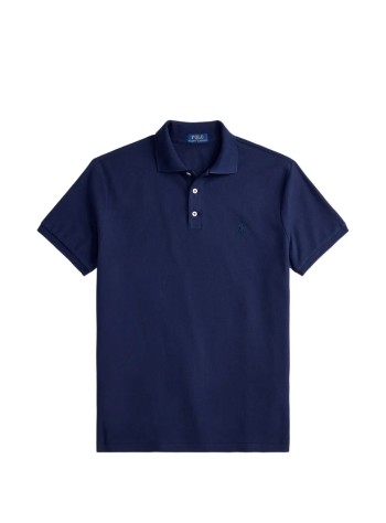 polo ralph lauren polo mancustom slim fit honeycomb-mesh polo - 710b13479005 cruise navy