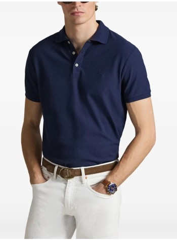 polo ralph lauren polo mancustom slim fit honeycomb-mesh polo - 710b13479005 cruise navy 2