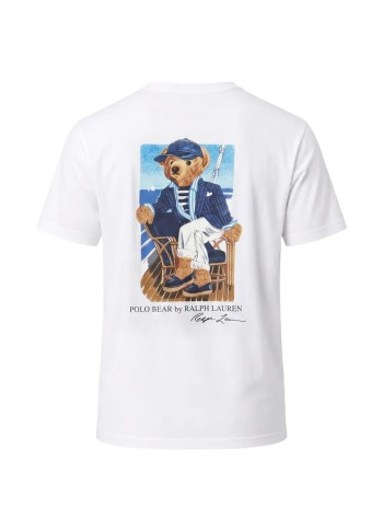 polo ralph lauren t-shirt mancustom slim fit polo bear t-shirt - 710b21952001 newport bear white 2