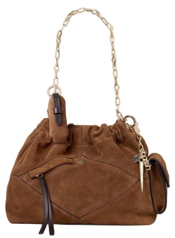 ba&sh handbag mujer bag s suede mini june tote multipockets - 2h26mjtp marron 2