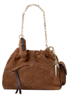 ba&sh handbag mujer bag s suede mini june tote multipockets - 2h26mjtp marron