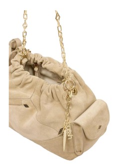 ba&sh handbag mujer bag s suede mini june tote multipockets - 2h26mjtp beige