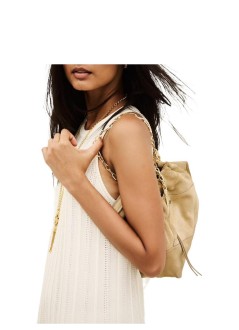 ba&sh handbag mujer bag s suede mini june tote multipockets - 2h26mjtp beige