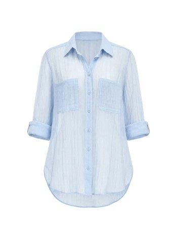 seafolly camiseria mujer breeze beach shirt - 54795to powder blue