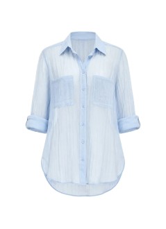 seafolly camiseria mujer breeze beach shirt - 54795to powder blue