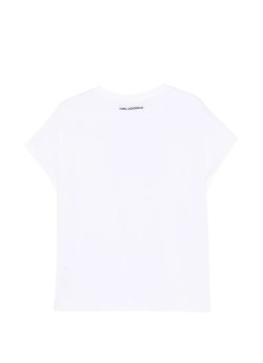 karl lagerfeld top mujer rhinestone logo tshirt - b4w17048 100
