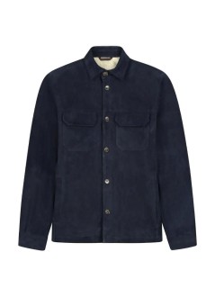 aurélien outerwear mansuede overshirt - 60241104010000 navy