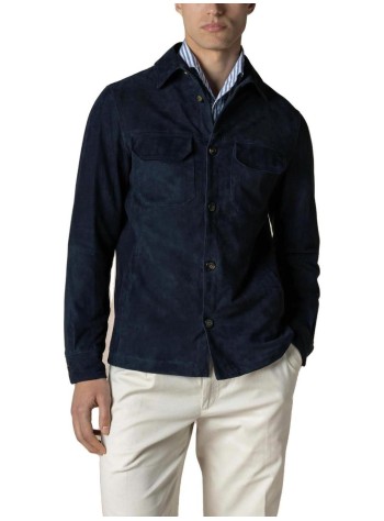 aurélien outerwear mansuede overshirt - 60241104010000 navy 2