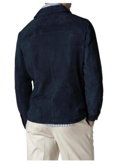 aurélien outerwear mansuede overshirt - 60241104010000 navy