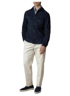 aurélien outerwear mansuede overshirt - 60241104010000 navy