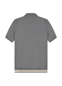 aurélien polo manbuttonless polo - 40230802140003 dark grey