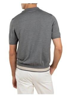 aurélien polo manbuttonless polo - 40230802140003 dark grey