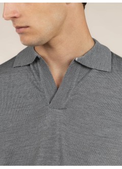 aurélien polo manbuttonless polo - 40230802140003 dark grey