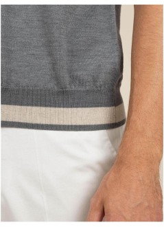 aurélien polo manbuttonless polo - 40230802140003 dark grey