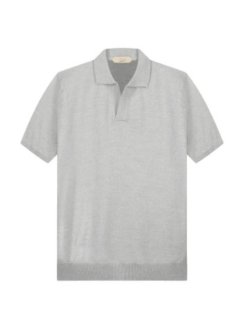 aurélien polo manbuttonless polo - 40230802140003 greige