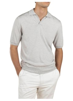 aurélien polo manbuttonless polo - 40230802140003 greige