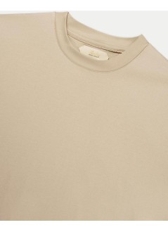 aurélien t-shirt manaur1 t-shirt, big collar - 60230902160000 light beige