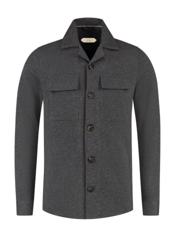 aurélien outerwear manleisure cotton overshirt - 40250902160001 dark grey