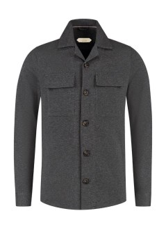 aurélien outerwear manleisure cotton overshirt - 40250902160001 dark grey