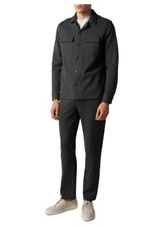 aurélien outerwear manleisure cotton overshirt - 40250902160001 dark grey