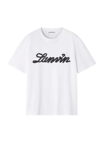 lanvin camiseta hombre embroidered logo t-shirt - rmts0012j308p26 0122