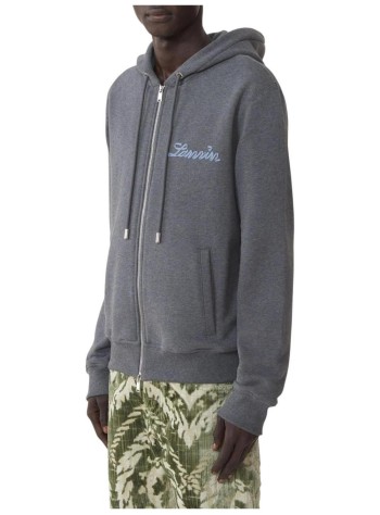 lanvin sudadera hombre hoodie zippé petit logo lanvin - rmho0007f013a26 177 2