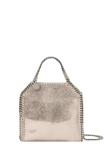 stella mccartney crossbody mujer falabella tiny bag eco shiny dotted chamois w/palladium col - 391698wp0301 5910
