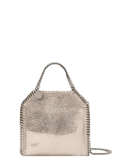stella mccartney crossbody womanfalabella tiny bag eco shiny dotted chamois w/palladium col - 391698wp0301 5910