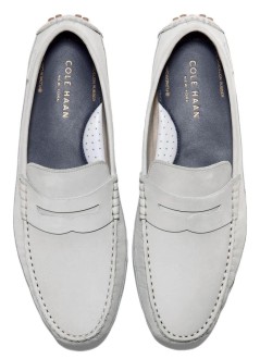 cole haan casual mandavies grand penny driving loafers - c43249 harbor mist nubuck gum