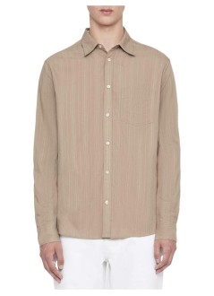 all saints shirt manbellas ls shirt - m011sf golden brown