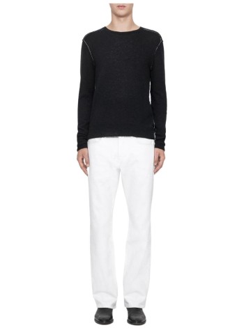 all saints knitwear manstaged cardigan - m006kf black ecru white 2