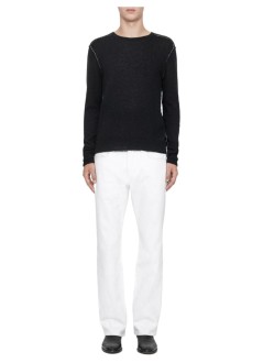 all saints knitwear manstaged cardigan - m006kf black ecru white